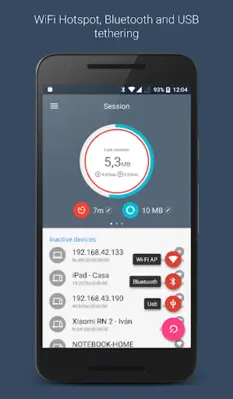 Data Sharing - Tethering android App screenshot 8